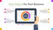 Process Sales Report Template PowerPoint For Presentation